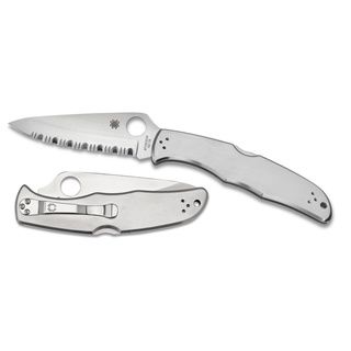 Spyderco Delica4 Stainless Steel Spyderedge (BlackBlade materials Stainless steelHandle materials G 10Blade length 2.88Handle length 4.25Weight 0.25Dimensions 7.13 inches x .25 inches x 1.25 inchesBefore purchasing this product, please familiarize y
