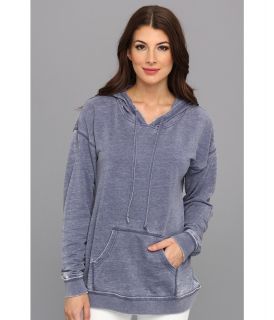 LAmade Terry Burnout Pullover Hoodie Womens Sweatshirt (Blue)