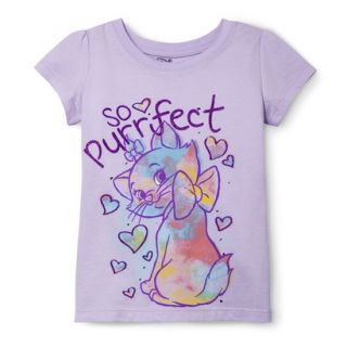 Disney Aristocats Infant Toddler Girls Short Sleeve Tee   Spring Lilac 3T
