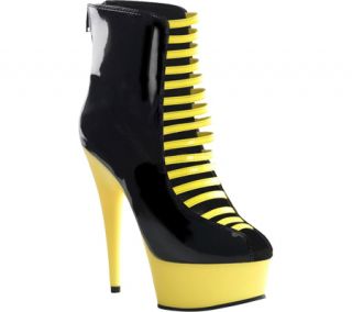 Womens Pleaser Delight 600 33   Black/Neon Yellow/Yellow Boots