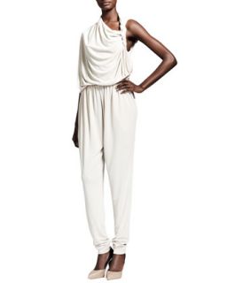 Womens Draped Jumpsuit, Coquille   Lanvin