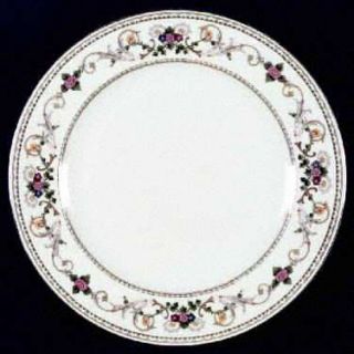 Pirkenhammer Persian Dinner Plate, Fine China Dinnerware   Taupe & Gray Scrollsf