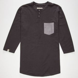 Secco Mens Henley Black In Sizes Small, Large, X Large, Medium For Men