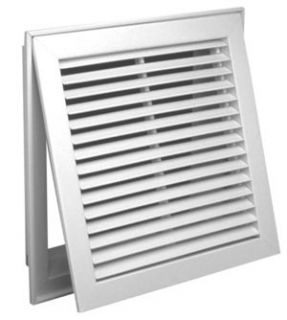 Hart Cooley 96AFB 24x24 W Air Return Grille, 24 W x 24 H, 96AFB Steel FixedBar Filter Grille White (021776)
