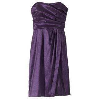 TEVOLIO Womens Plus Size Shantung Strapless Dress   Shiny Plum   24W