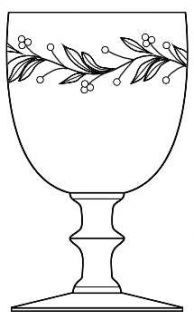 Seneca Holiday Water Goblet   Stem #708, Cut #1201