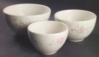 Pfaltzgraff Tea Rose Mini Prep Bowl (Set of 3), Fine China Dinnerware   Stonewar