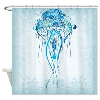  Pretty Blue Jellyfish Shower Curtain  Use code FREECART at Checkout