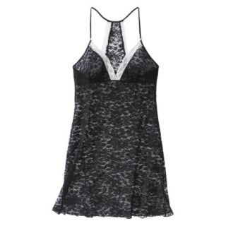 Gilligan & OMalley Womens Lace Chemise   Black XL
