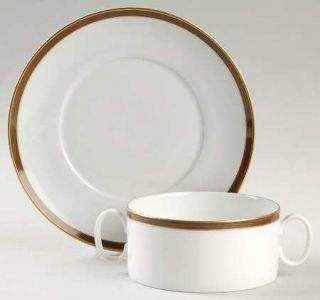 Rosenthal   Continental Rosette Flat Cream Soup Bowl & Saucer Set, Fine China Di