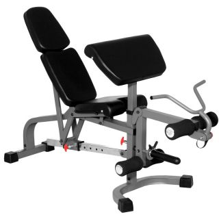 XMark FID Flat/Incline/Decline Weight Bench with Leg Extension and Preacher