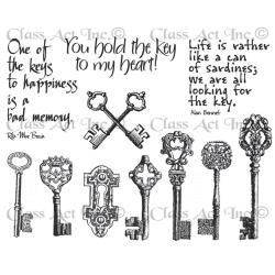 Chapel Road Cling Mounted Rubber Stamp Set 5.75 X6.75  Keys