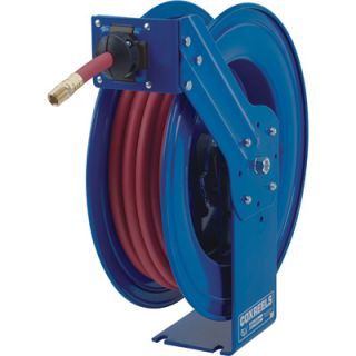 Coxreels Air Hose Reel With Hose   1/2in. x 50ft. Hose, Max. 300 PSI