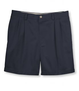 Double L Chino Shorts, Classic Fit Pleated 6 Inseam