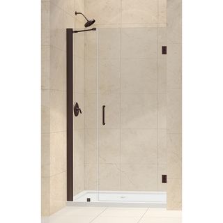 Dreamline Oil Rubbed Bronze Unidoor 38 39 inch Frameless Hinged Shower Door (Tempered glass, aluminum, brassIntended use IndoorTempered glass ANSI certifiedAssembly requiredProduct Warranty Limited 5 (five) year manufacturer warranty Warranty for any ha
