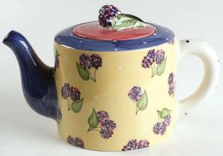 Essex Collection Bois DArc/Tutti Fruiti Teapot & Lid, Fine China Dinnerware   M