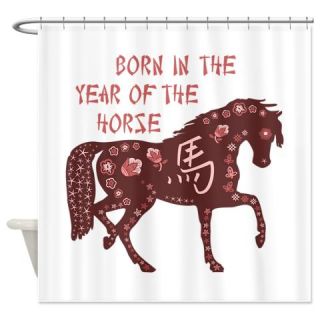  Born In Year Of Horse Shower Curtain  Use code FREECART at Checkout