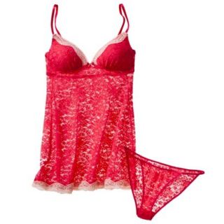 Gilligan & OMalley Womens Stretch Lace Baby Doll Set with Panty   Kissel
