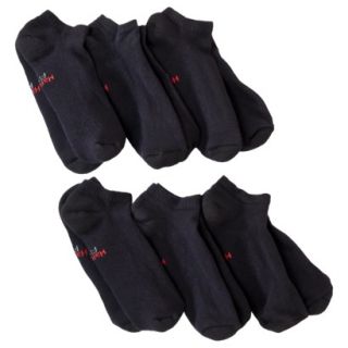 Hanes Premium Mens 6pk Contour Low Cut Socks   Black