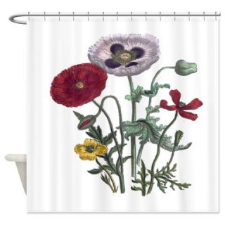  Antique Poppies Print Shower Curtain  Use code FREECART at Checkout