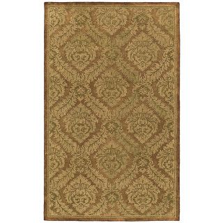St. Joseph Copper Damask Hand tufted Wool Rug (36 X 53)