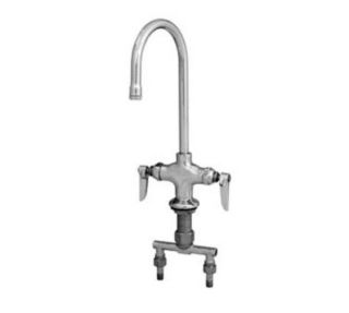 T&S Brass Double Pantry Faucet, Deck Mounted, 13 in H, 4 in Centers