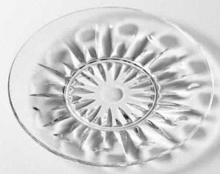Princess House Crystal Regency Bread and Butter Plate   Vertical Cuts,Plain & Fl