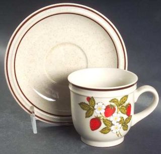 Newcor Susanne (Smooth Edge) Flat Cup & Saucer Set, Fine China Dinnerware   Stra