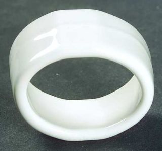 Kennex Group (China) Preston White Napkin Ring, Fine China Dinnerware   All Whit