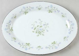 Noritake Sweet Violets 14 Oval Serving Platter, Fine China Dinnerware   Blue &