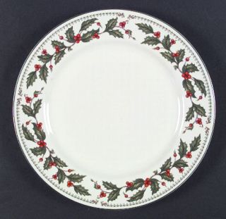 The Cellar Ivory Holly (China) Dinner Plate, Fine China Dinnerware   China Stamp