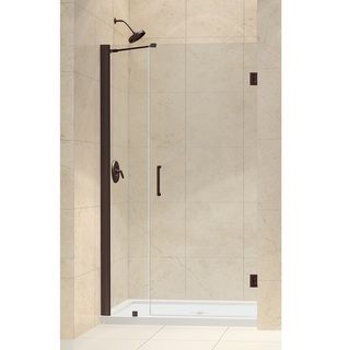 Dreamline Oil Rubbed Bronze Unidoor 40 41 inch Frameless Hinged Shower Door (Tempered glass, aluminum, brassIntended use IndoorTempered glass ANSI certifiedAssembly requiredProduct Warranty Limited 5 (five) year manufacturer warranty Warranty for any ha