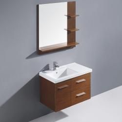 Vigo 31 inch Moderna Trio Single Bathroom Vanity With Mirror