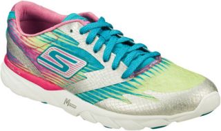 Womens Skechers GOmeb Speed 2   Silver/Multi Casual Shoes