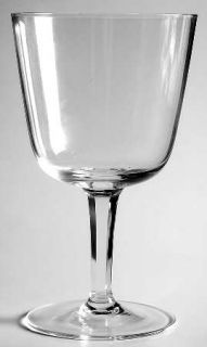 Unknown Crystal Unk6971 Water Goblet   Clear,Plain Bowl,Multisided Stem