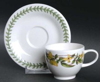 Portmeirion Botanic Garden Sovereign Espresso Cup & Saucer, Fine China Dinnerwar