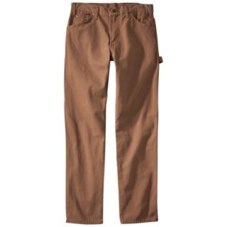 Dickies Mens Relaxed Fit Timber Rinsed Utility Jean   Brown 33x32