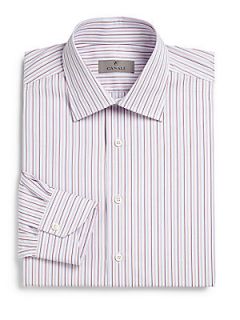 Canali Multi Stripe Dress Shirt   Pink