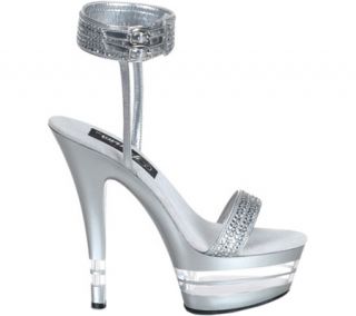 Womens Pleaser Kiss 278LN   Silver/Rhinestones/Silver Dress Shoes