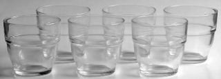 Arcoroc Forum 8oz Flat Tumbler (Set of 6)   Clear,Horizontal Cut,No Trim