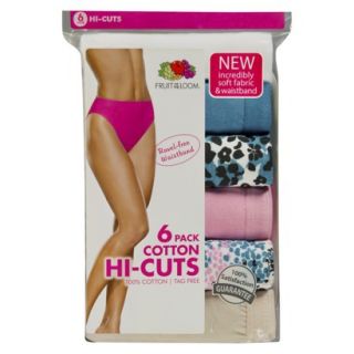Fruit of the Loom Womens 6 Pack Hi Cuts   Assorted Colors/Patterns 5