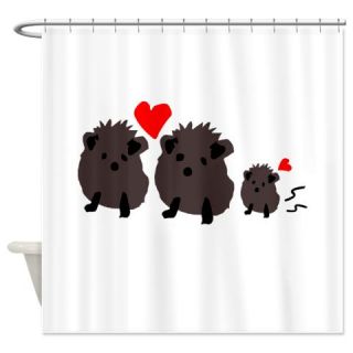 Cute hedgehogs family Shower Curtain  Use code FREECART at Checkout