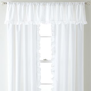 jcp EVERYDAY Petticoat Curtain Panel Pair, White