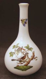 Herend Rothschild Bird (Ro) 5 Bud Vase, Fine China Dinnerware   Bird, Floral, I