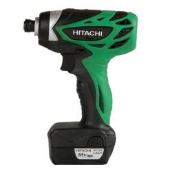 Hitachi 1/4 inch Hex Cordless Impact Driver (reconditioned) (1/4 inch hex Torque 840 inch pounds No load speed 0 2,500 RPM Impact rate 0 3,000 BPM LED light Battery type Lithium Ion Battery capacity 1.5Ah Voltage 12volt peak Handle Circumference 5.