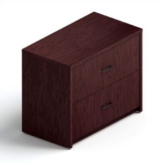 Global Total Office Genoa Two Drawer Lateral File G2036LF Finish Figured Mah