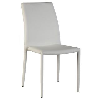 Chintaly Fiona Upholstered Dining Side Chairs   White   Set of 2   CTY1184