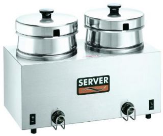 Server Products Food Server Warmer, (2) 4 qt Insets & Lids, 120 V