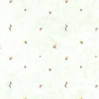 Celadon Green Small Floral Toss Wallpaper