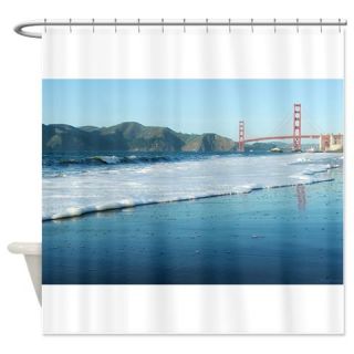  Golden Gate Bridge Sudsy Shoreline Shower Curtain  Use code FREECART at Checkout